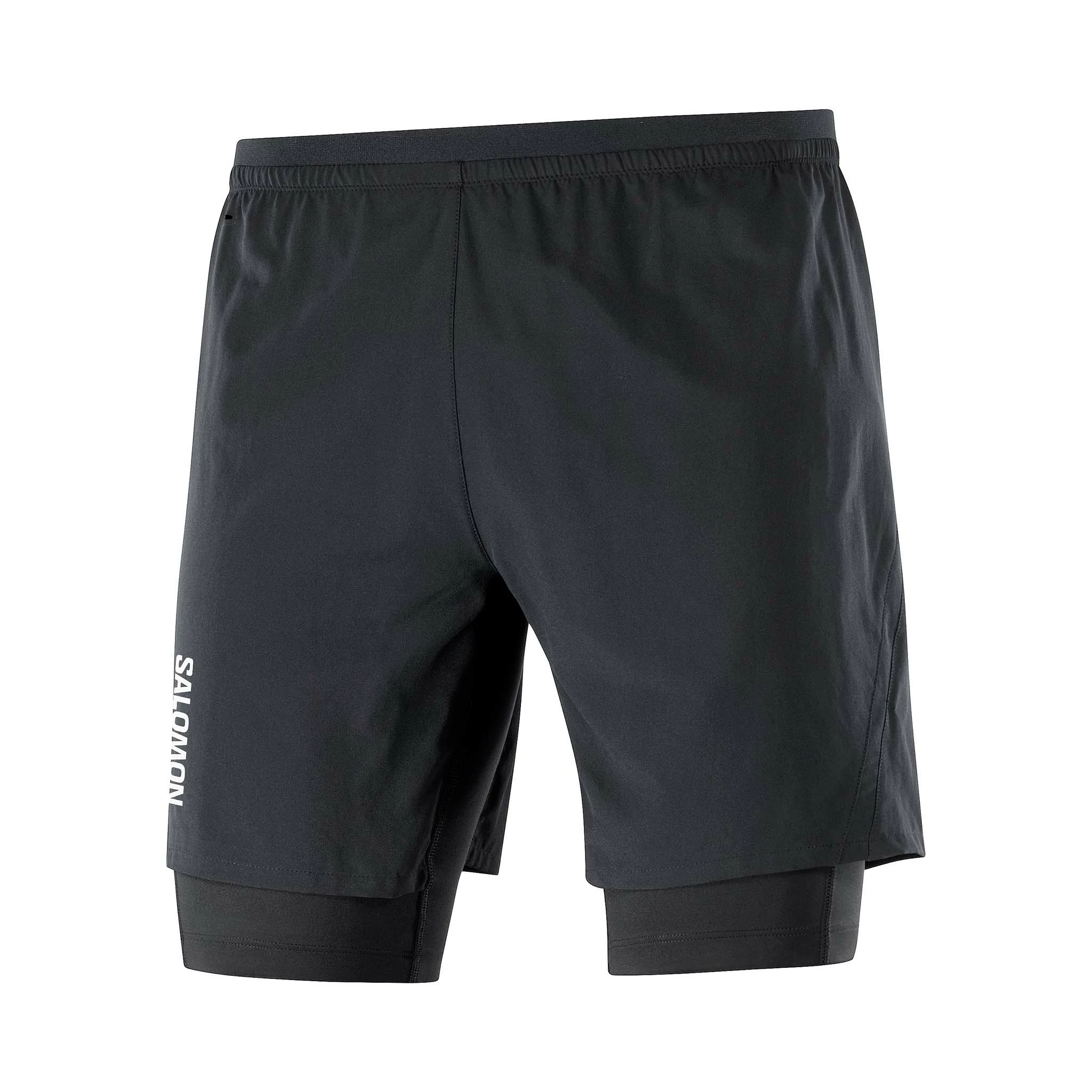 Salomon | Men's Cross Twinskin Shorts - Deep Black 3 Salomon | Men's Cross Twinskin Shorts - Deep Black