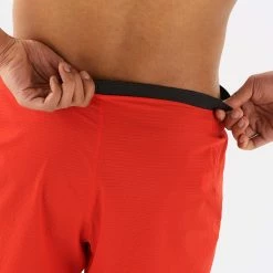 Salomon | Men's Sense Aero 5'' Shorts - Fiery Red 10 Salomon | Men's Sense Aero 5'' Shorts - Fiery Red -True Motion Sales Store LC1870300 M Salomon SenseAero5 waist