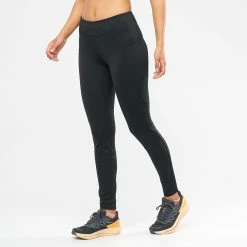 Salomon | Women's Cross Run 28'' Tights - Deep Black -True Motion Sales Store LC1893400 W Salomon CrossRun28Tight frontonbody