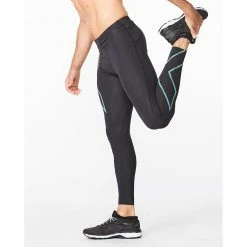 2XU | Men's Light Speed Compression Tights 12 2XU | Men's Light Speed Compression Tights -True Motion Sales Store MA5305bblksgf M 2xu lightspeedcomptights modelside