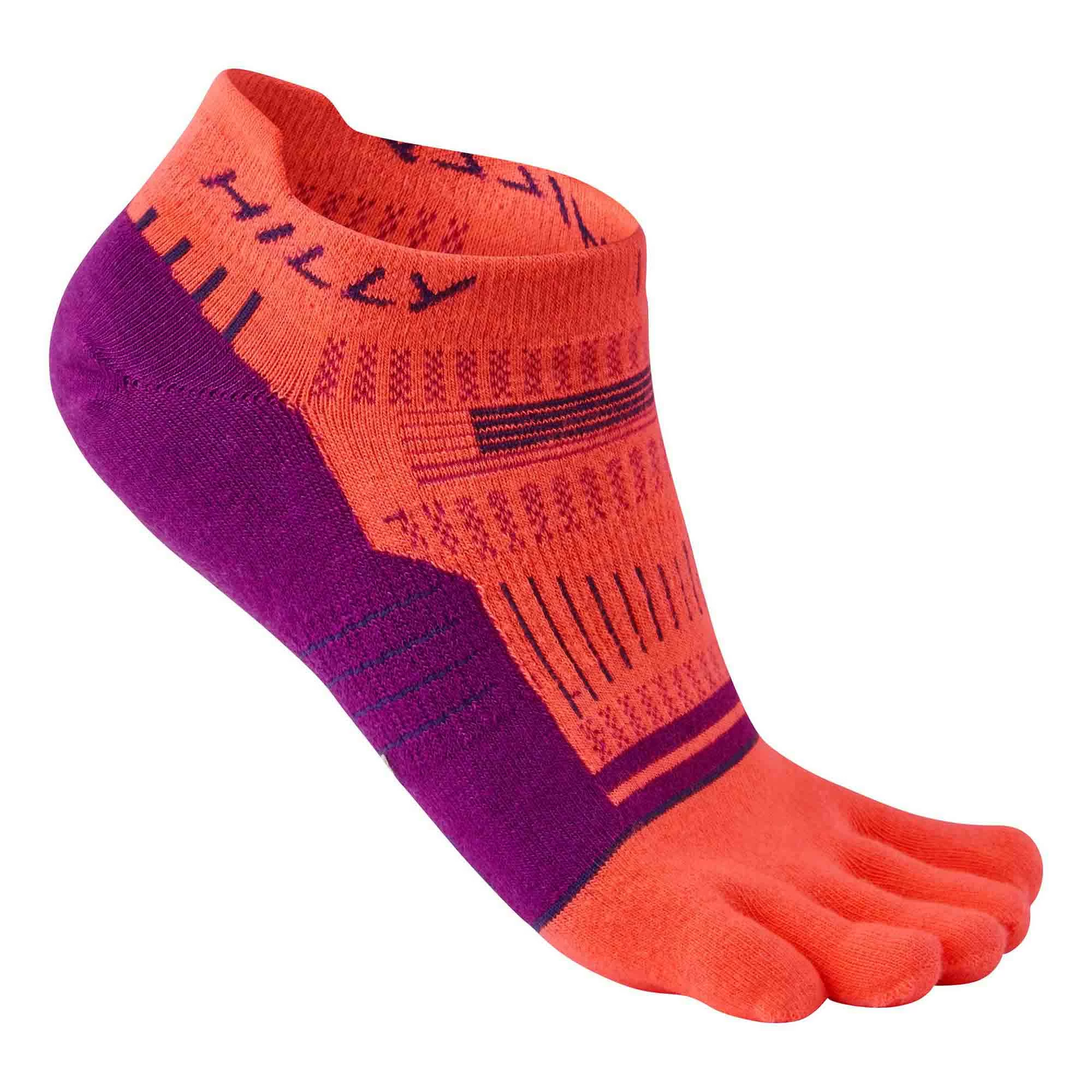 Hilly | Women's Toe Socklets - Hot Coral 3 Hilly | Women's Toe Socklets - Hot Coral