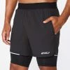 2XU | Men's Aero 2-in-1 5 Inch Shorts 1 2XU | Men's Aero 2-in-1 5 Inch Shorts -True Motion Sales Store MR6535bBLKSRF M 2xu aero2in15inshort detail