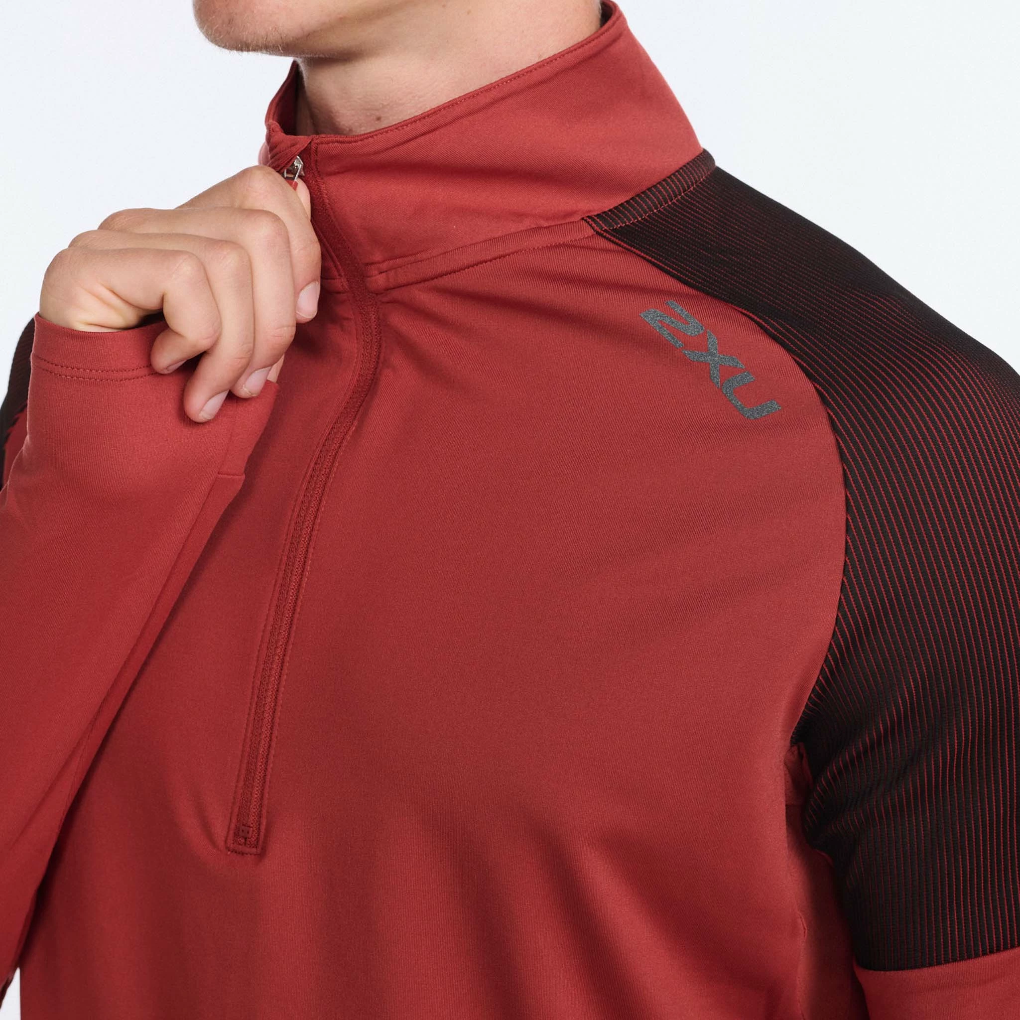 2XU | Men's Light Speed 1/2 Zip - Chilli Oil 5 2XU | Men's Light Speed 1/2 Zip - Chilli Oil - Image 3