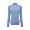 Ronhill | Women's Life Practice 1/2 Zip Tee - Lake Blue 2 Ronhill | Women's Life Practice 1/2 Zip Tee - Lake Blue -True Motion Sales Store RH 006486RH 00967 W Ronhill LifePractice12ZipTee front