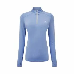 Ronhill | Women's Life Practice 1/2 Zip Tee - Lake Blue