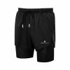 Ronhill | Men's Tech Distance Twin Short - All Black 2 Ronhill | Men's Tech Distance Twin Short - All Black -True Motion Sales Store RH 006596R009 M Ronhill TechDistanceTwinShort front