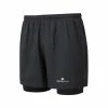 Ronhill | Men's Core Twin Short - Black 1 Ronhill | Men's Core Twin Short - Black -True Motion Sales Store RH 006637RH 00681 M Ronhill CoreTwinShort front