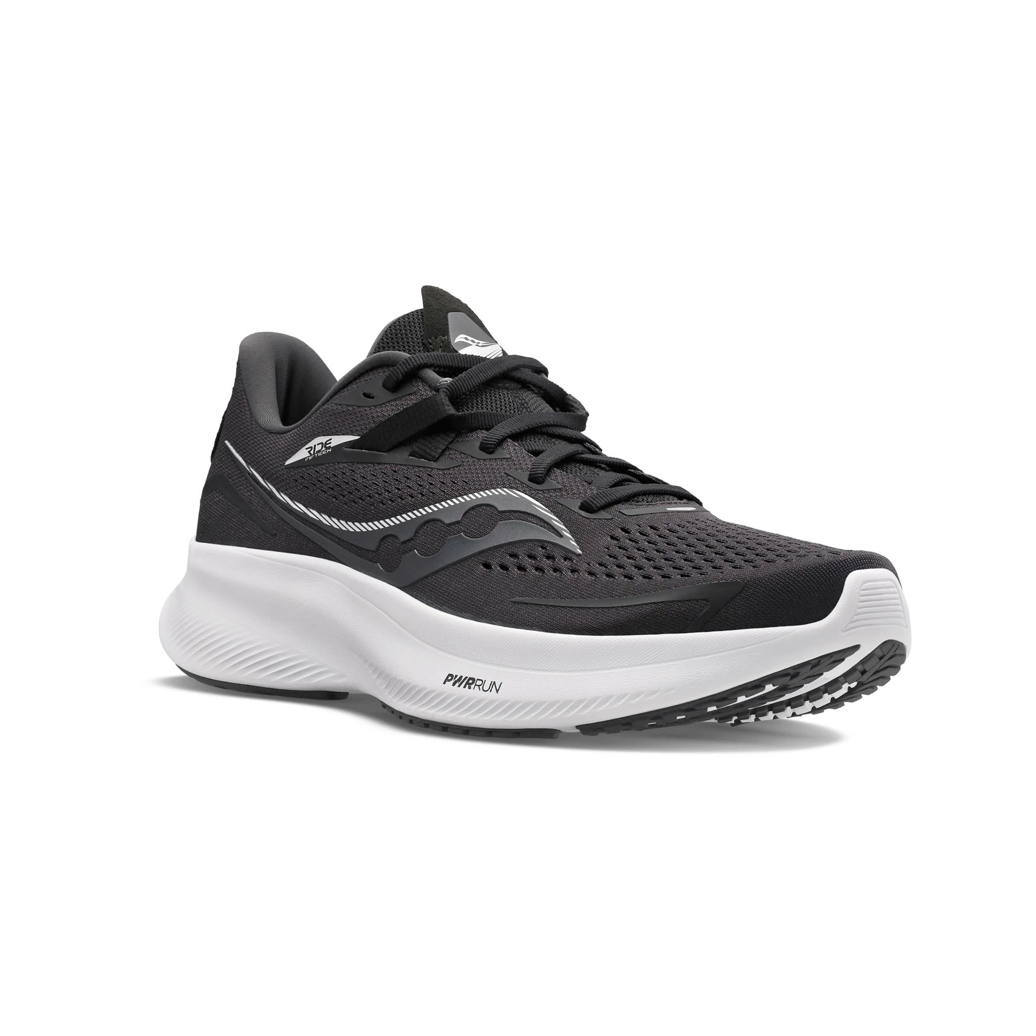 Saucony | Men's Ride 15 Running Shoes - Black 7 Saucony | Men's Ride 15 Running Shoes - Black - Image 5