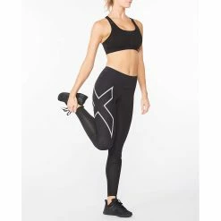 2XU | Women's Aero Vent Mid-Rise Compression Tights 14 2XU | Women's Aero Vent Mid-Rise Compression Tights -True Motion Sales Store WA6519bBLKSRF F 2xu aeroventmrcomptights modelstretch