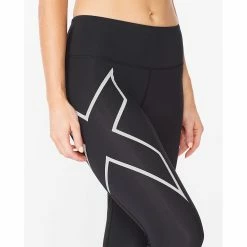 2XU | Women's Aero Vent Mid-Rise Compression Tights 12 2XU | Women's Aero Vent Mid-Rise Compression Tights -True Motion Sales Store WA6519bBLKSRF F 2xu aeroventmrcomptights side