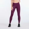 2XU | Women's Light Speed Mid-Rise Compression Tights - Beet 1 2XU | Women's Light Speed Mid-Rise Compression Tights - Beet -True Motion Sales Store WA6523bBETBEF W 2XU LightSpeedMid RiseCompressionTights frontonbody
