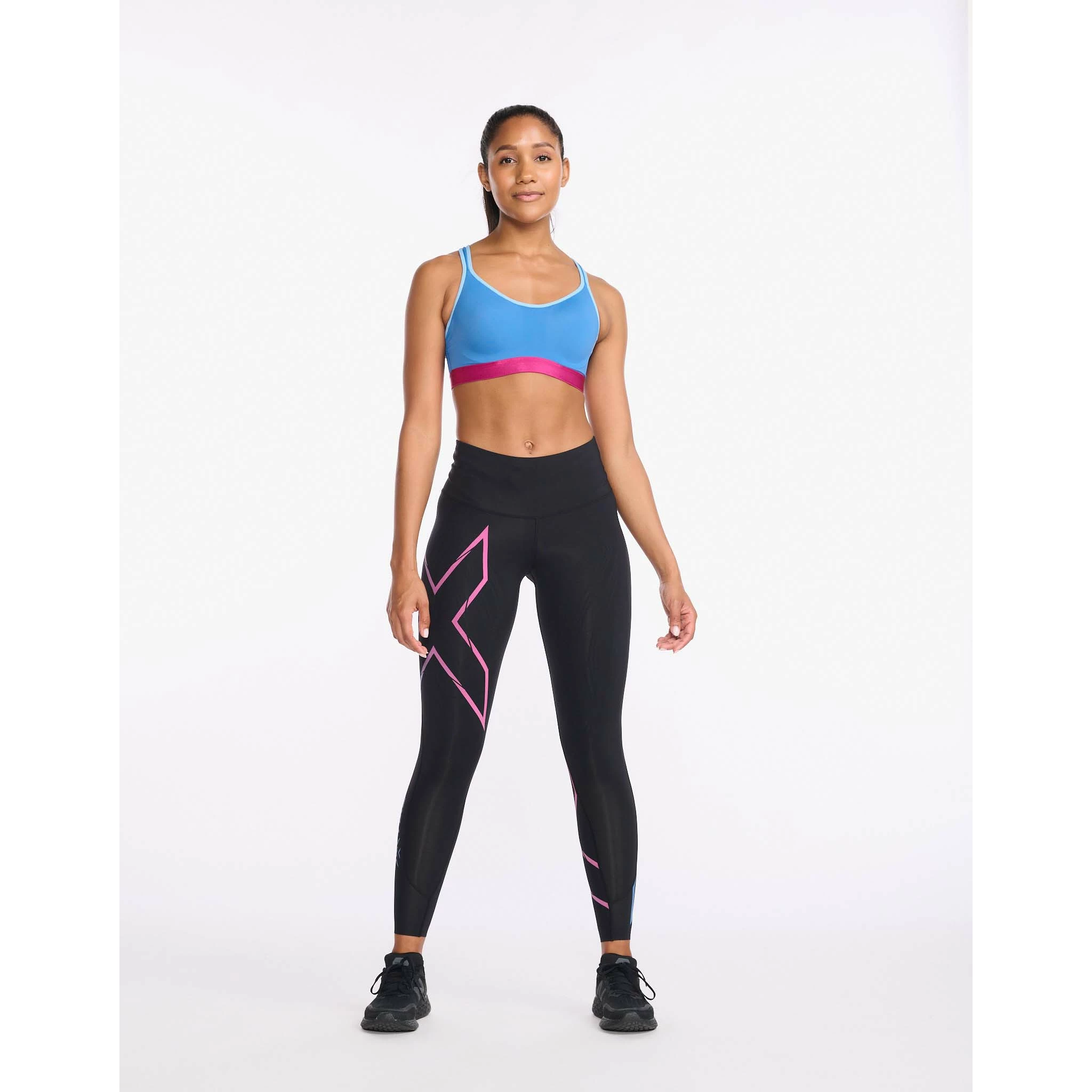 2XU | Women's Light Speed Mid-Rise Compression Tights - Black 3 2XU | Women's Light Speed Mid-Rise Compression Tights - Black