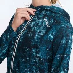 2XU | Women's Aero Jacket - Trailscape Blue 10 2XU | Women's Aero Jacket - Trailscape Blue -True Motion Sales Store WR6859aWTBSRF W 2XU AeroJacket zipper