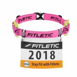 Fitletic | Unisex Race II Number Running Belt 10 Fitletic | Unisex Race II Number Running Belt -True Motion Sales Store race ii number belt black pink features 1